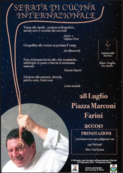 serata di cucina internazionale serata di cucina internazionale
