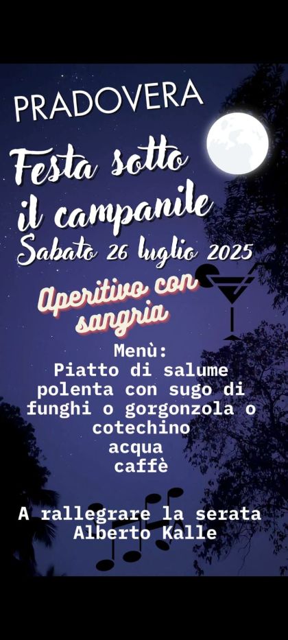 festa sotto le stelle a Pradovera