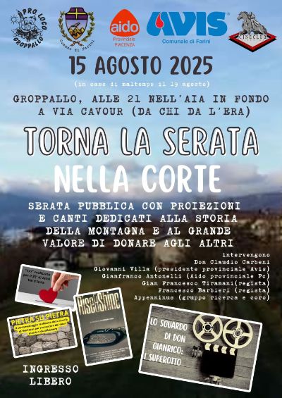 avis 15 agosto a Groppallo